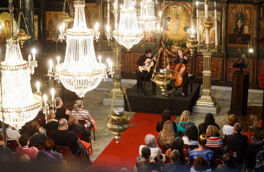 Gian Marco Ciampa and Erica Piccotti in the Saint Demetrios Greek Orthodox Church &copy; M&uuml;henna Kahveci