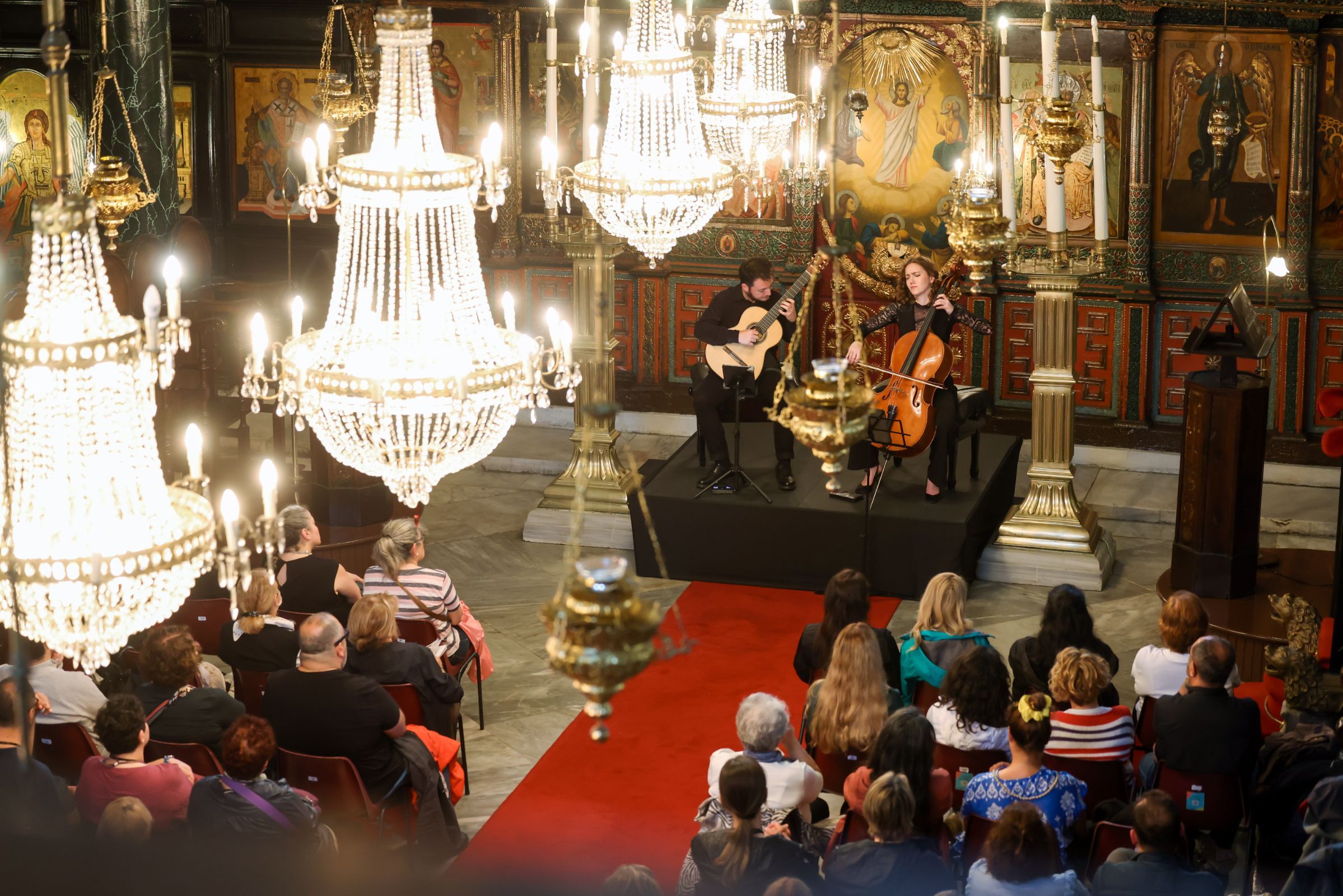 Gian Marco Ciampa and Erica Piccotti in the Saint Demetrios Greek Orthodox Church &copy; Mühenna Kahveci
