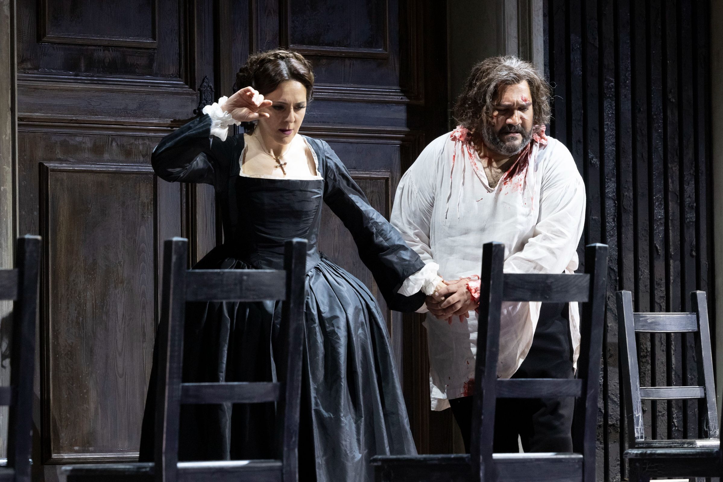 Maria Agresta (Anna Bolena) and René Barbera (Percy) © Luciano Romano