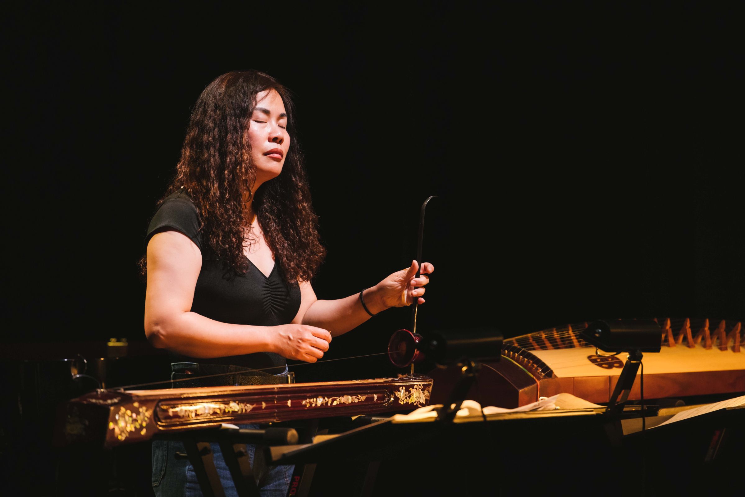 Vân-Ánh Vanessa Võ plays the đàn bầu in <i>Bound</i> &copy; Sunny Martini