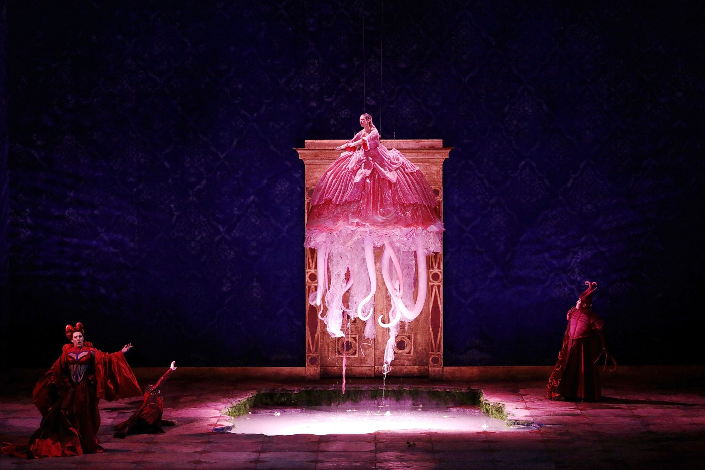 Okka von der Damerau (Ježibaba), Dmitry Korchak, Olga Bezsmertna and Jongmin Park &copy; Brescia &amp; Amisano | Teatro alla Scala