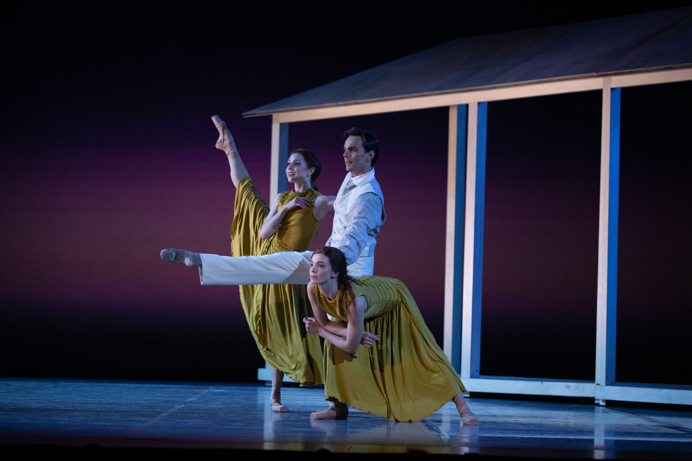Mia Heathcote as Syb, Laura Tosar as Bylla and Victor Estévez as Harry in <i>My Brilliant Career</i> &copy; David Kelly