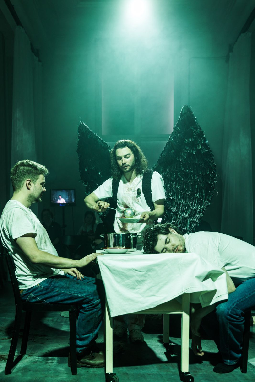 Jaka Mihelač (Thomas), Elmar Hauser (Michael) and Gabriel Rollinson (Matthias) &copy; Gianmarco Bresadola