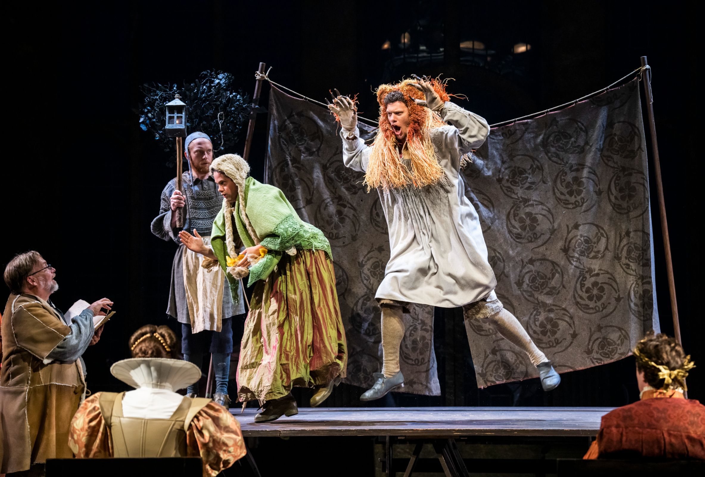 Henry Waddington (Quince), Alex Otterburn (Starveling), James Way (Flute) and Patrick Guetti (Snug) &copy; Glyndebourne Productions Ltd | Photo: Tristram Kenton