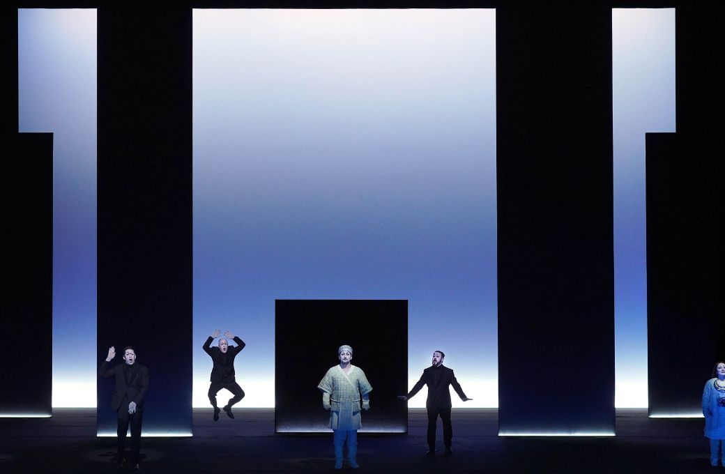 Germ&aacute;n Olvera (Ping), Mikeldi Atxalandabaso (Pong), Jorge de Le&oacute;n (Calaf), Mois&eacute;s Mar&iacute;n (Pang) &copy; Javier del Real | Teatro Real