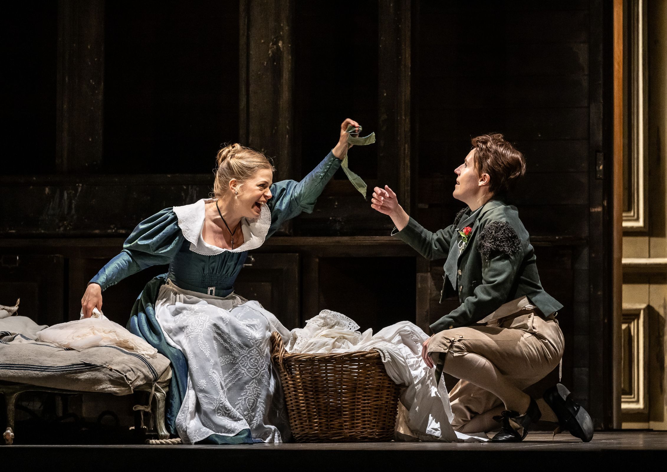 Siobhan Stagg (Susanna) and Anna Stéphany (Cherubino) &copy; ROH | Clive Barda