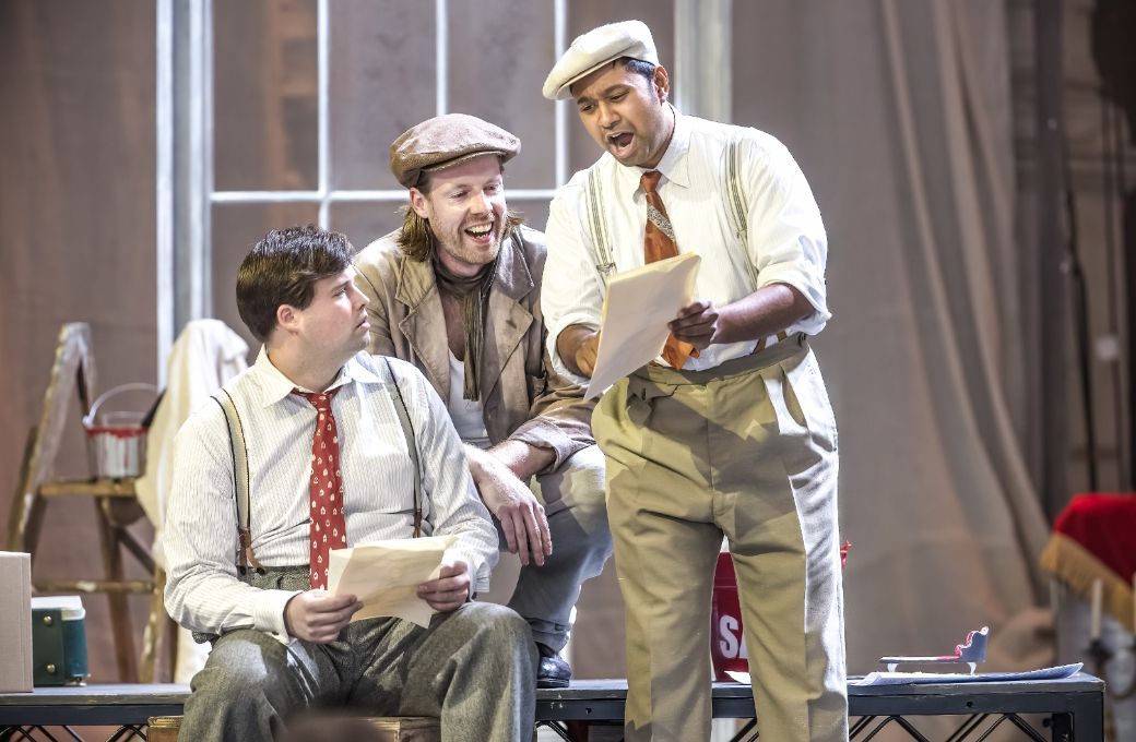 Adam Gilbert (Rodolfo), Barnaby Rea (Colline) and Ross Ramgobin (Marcello) &copy; Craig Fuller