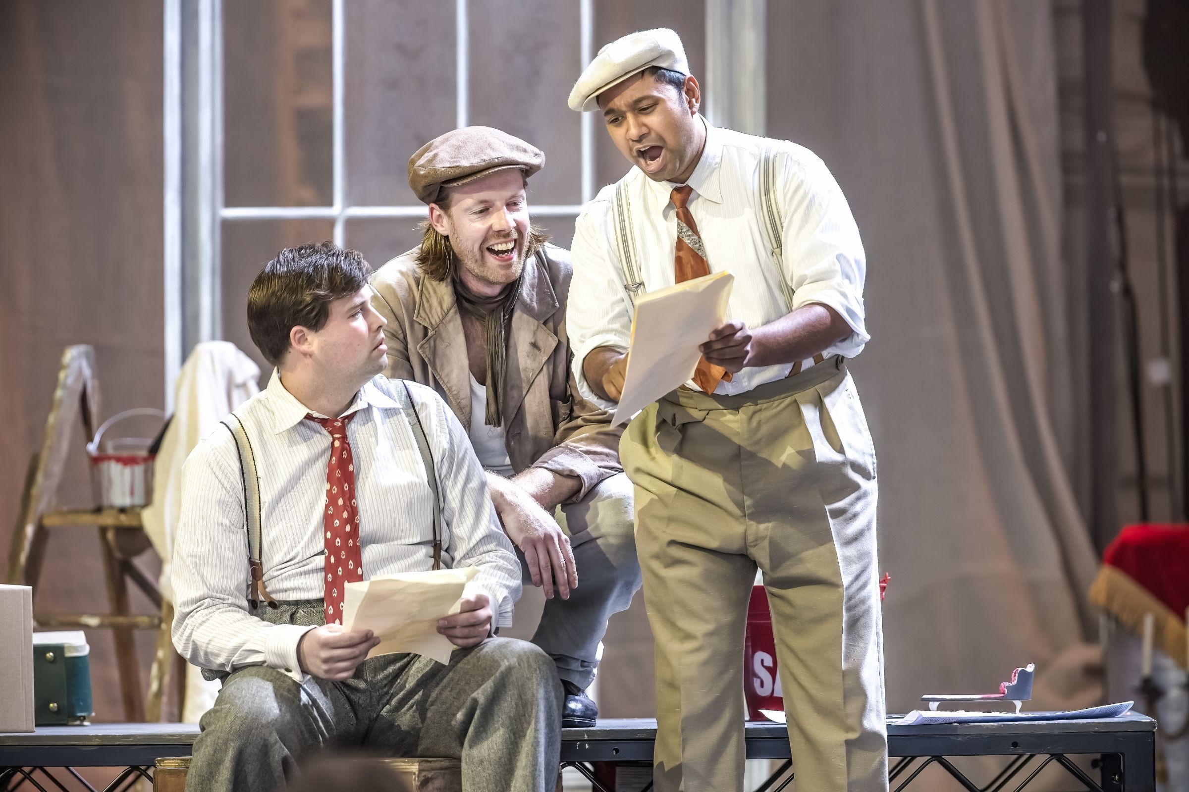 Adam Gilbert (Rodolfo), Barnaby Rea (Colline) and Ross Ramgobin (Marcello) &copy; Craig Fuller