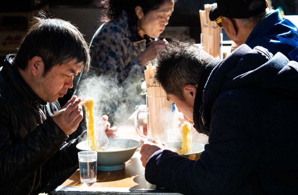 Steaming noodles in Ueno &copy; Marc Dalmuder | Flickr