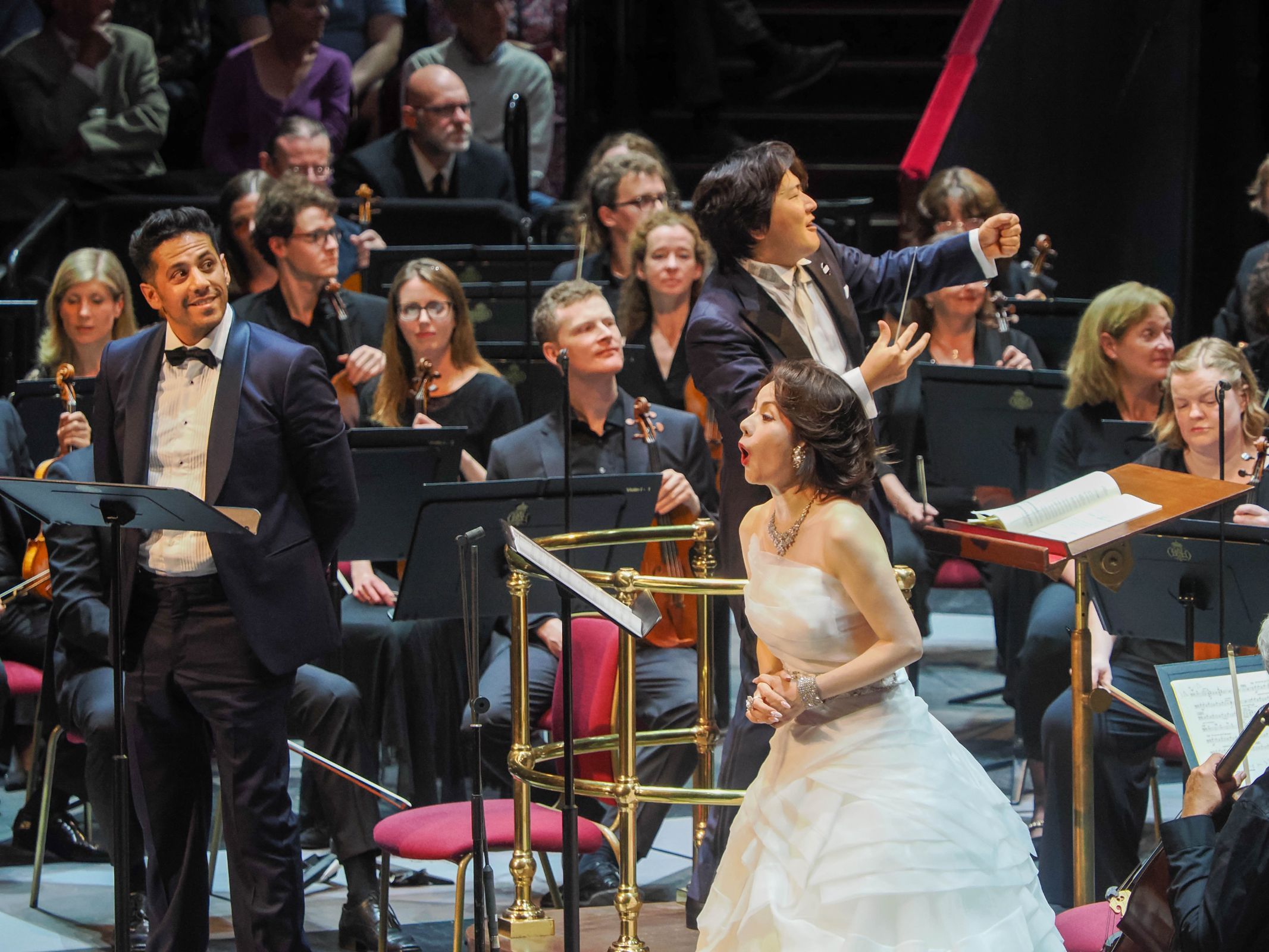 Germán Olvera and Maki Mori with Kazuki Yamada and the CBSO &copy; BBC | Sisi Burn