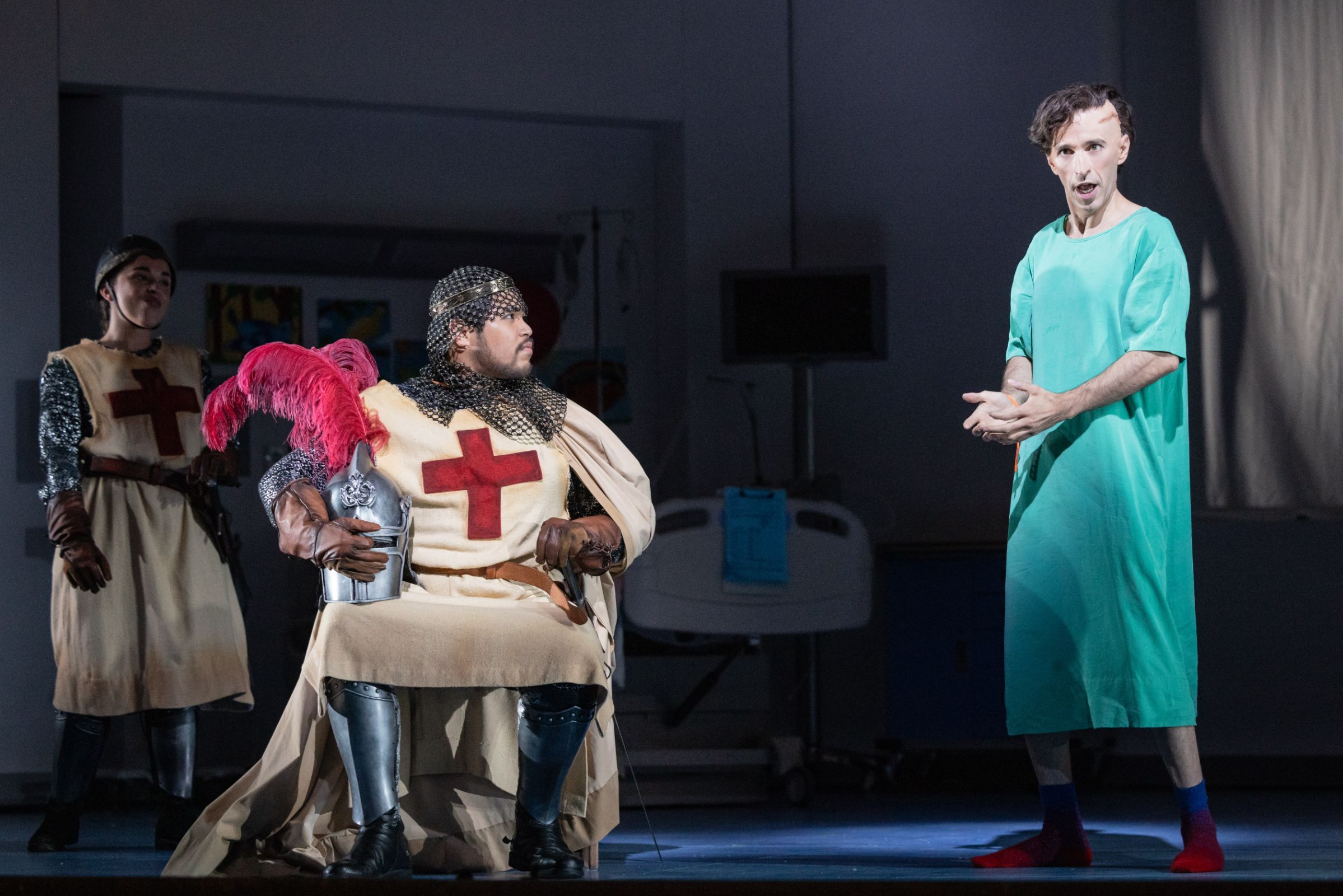 Kyle Sanchez Tingzon (Goffredo) and Anthony Roth Costanzo (Rinaldo) &copy; Evan Zimmerman | The Glimmerglass Festival