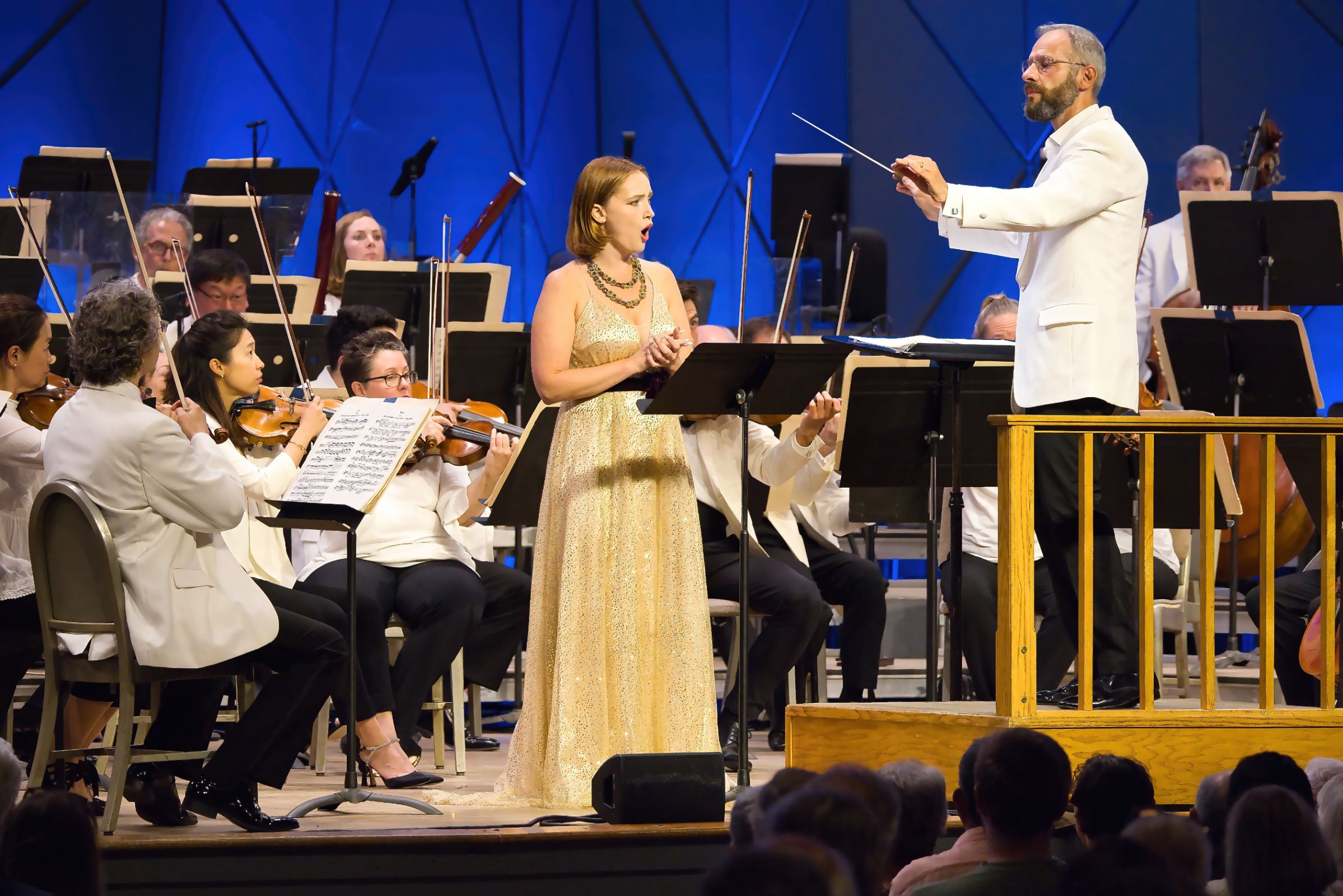 Avery Amereau, Dima Slobodeniouk and te Boston Symphony Orchestra &copy; Hilary Scott