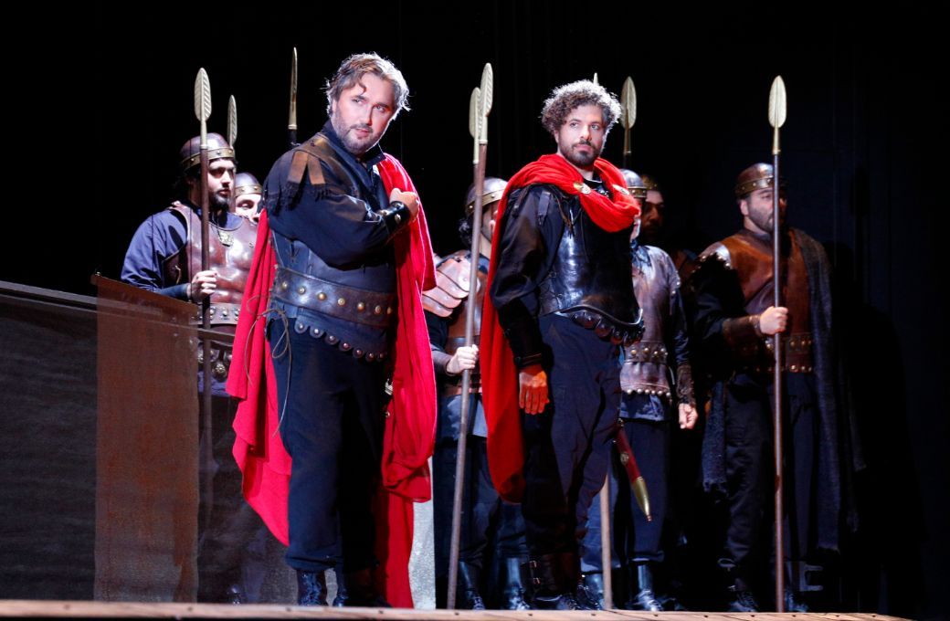 Alexey Tatarintsev (Aureliano), Davide Giangregorio (Licinio) &copy; Rossini Opera Festival | Amati Bacciardi