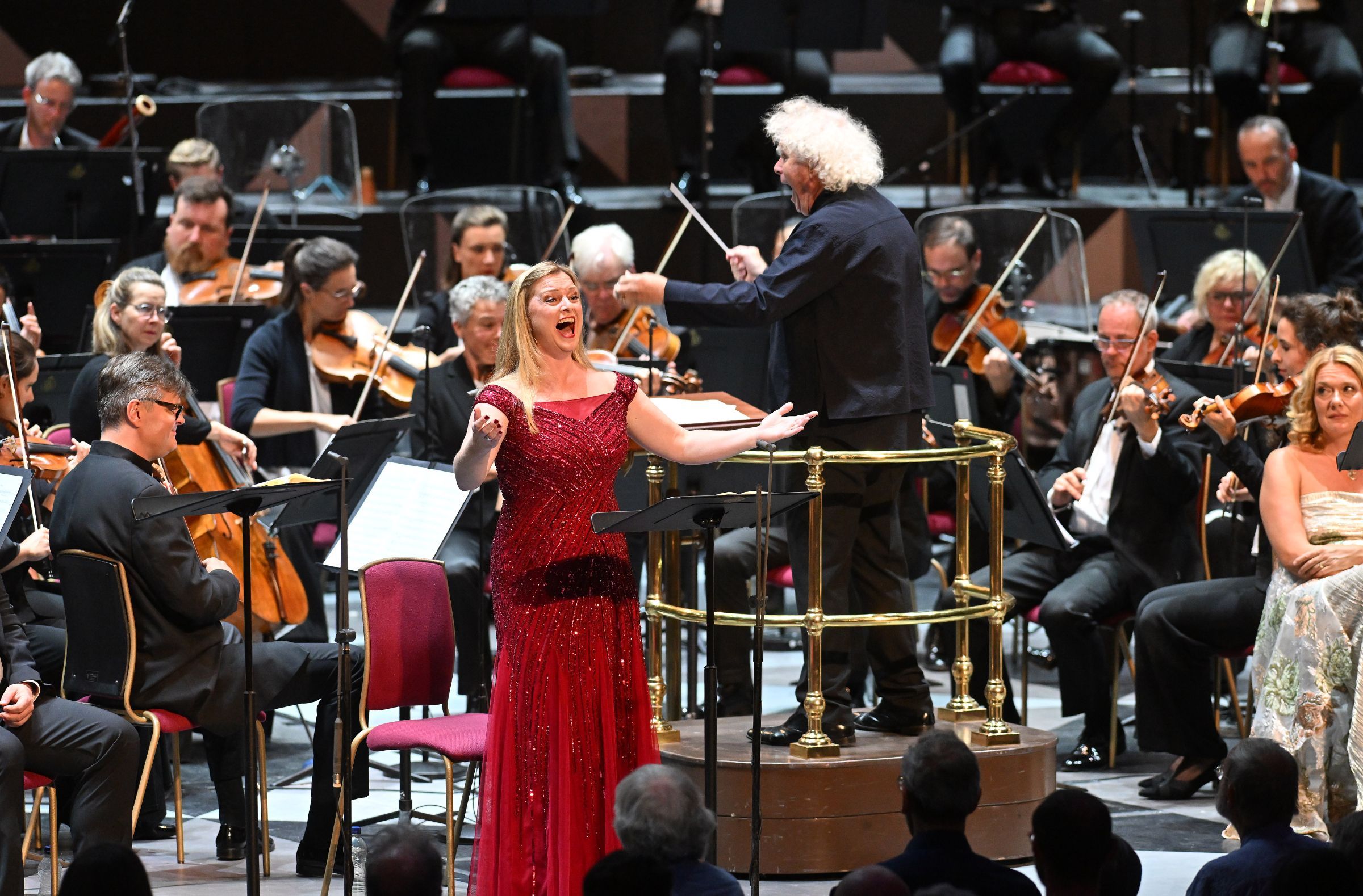 Lucy Crowe, Sir Simon Rattle and the London Symphony Orchestra &copy; BBC | Mark Allan