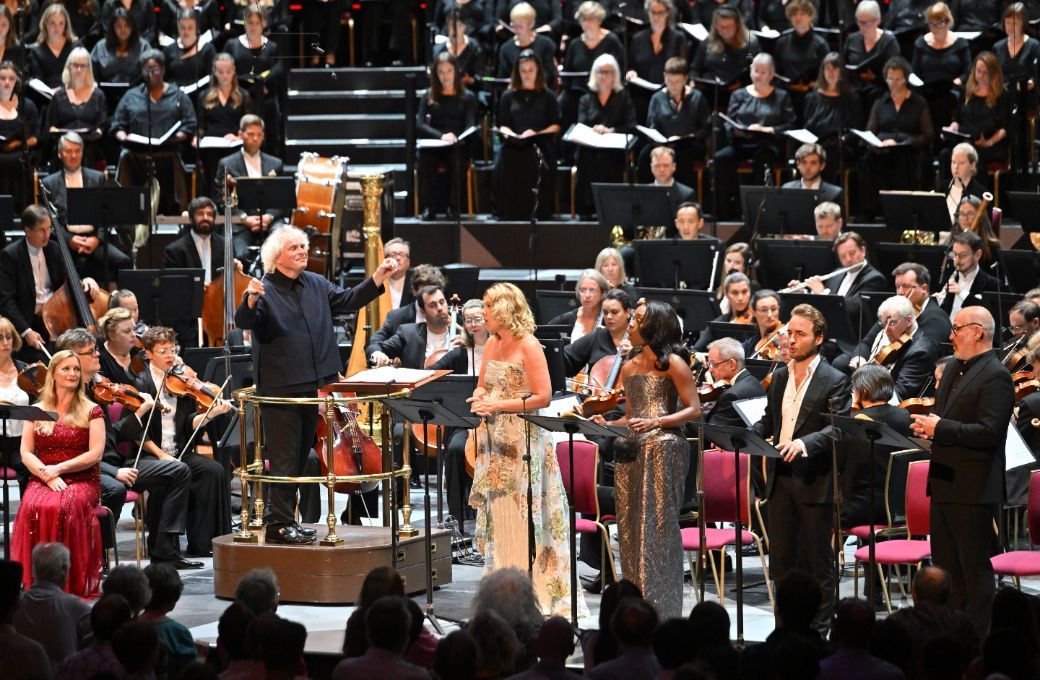 Sir Simon Rattle, soloists and the London Symphony Orchestra and Chorus &copy; BBC | Mark Allan