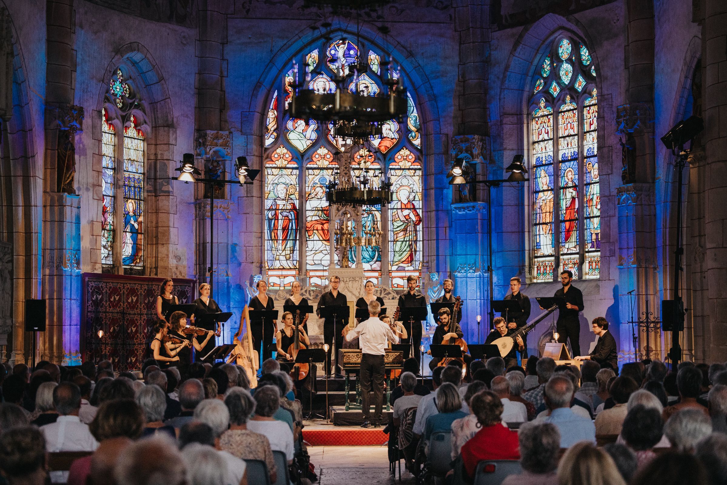 L'Ensemble Correspondances et Sébastien Daucé à Vault-de-Lugny © Vincent Arbelet