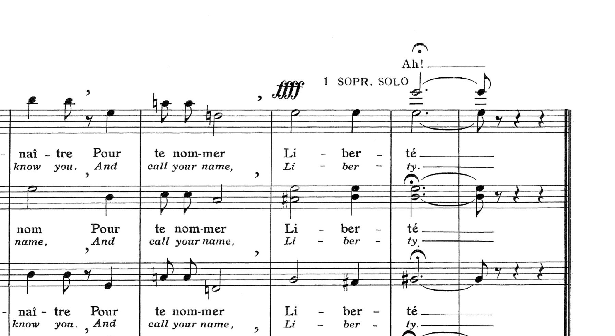 The ending of Poulenc’s <i>Figure Humaine</i> &copy; Salabert | IMSLP