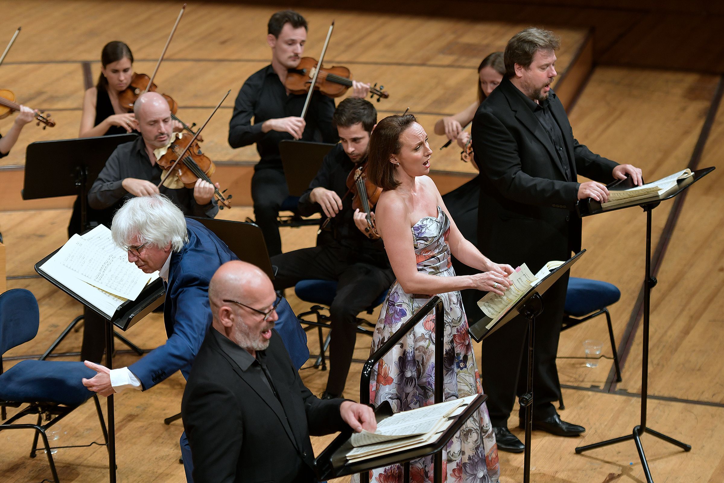 Giovanni Antonini, Florian Boesch, Anett Fritsch et Maximilian Schmitt &copy; Peter Fischli / Lucerne Festival