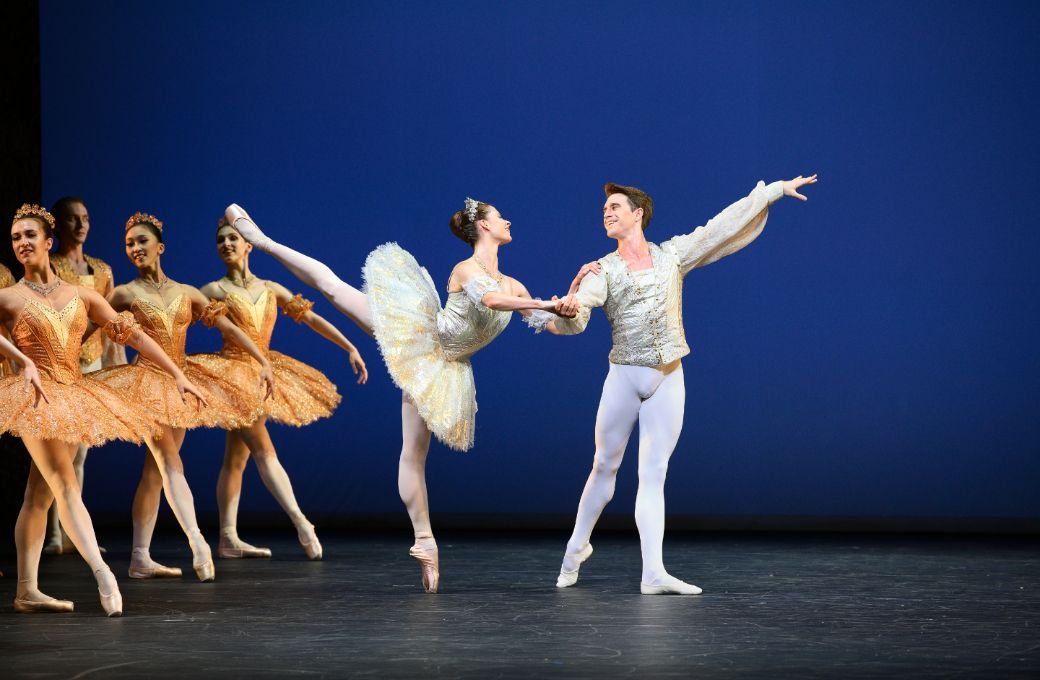 Emma Hawes and Aitor Arrieta in George Balanchine's <i>Theme and Variations</i> &copy; Laurent Liotardo