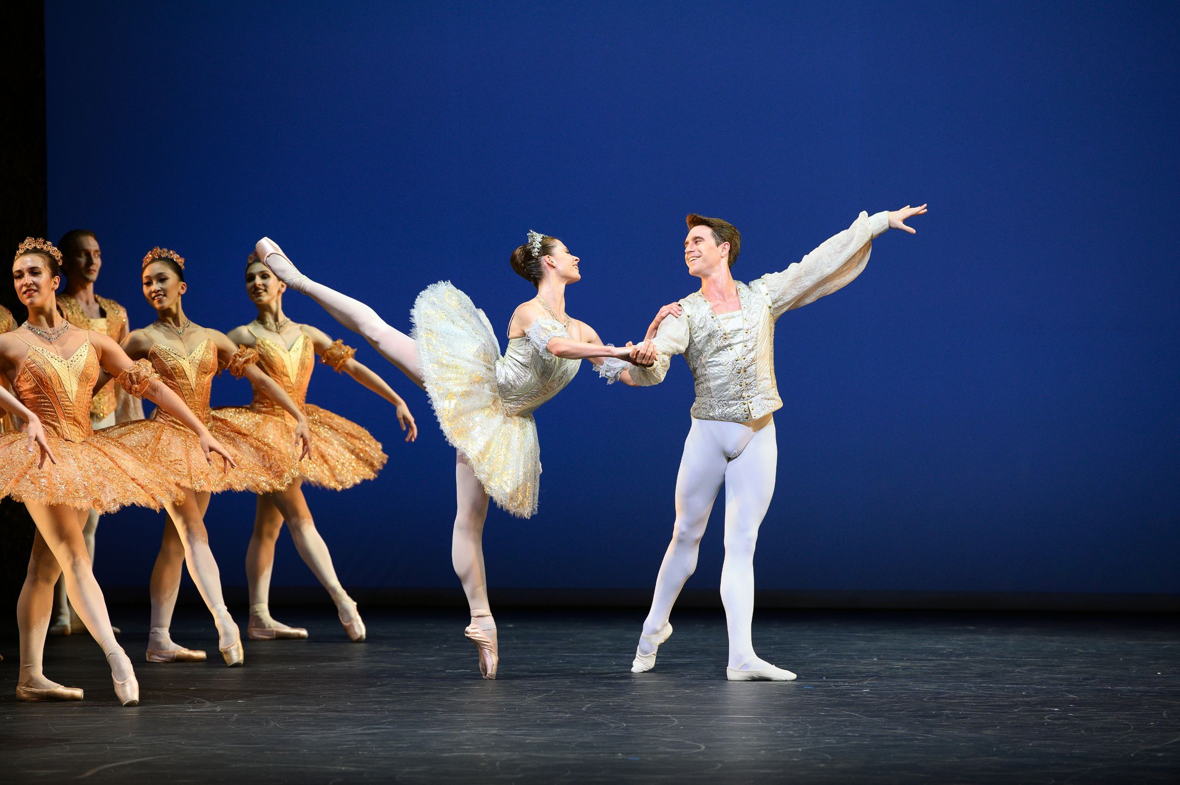 Emma Hawes and Aitor Arrieta in George Balanchine's <i>Theme and Variations</i> &copy; Laurent Liotardo