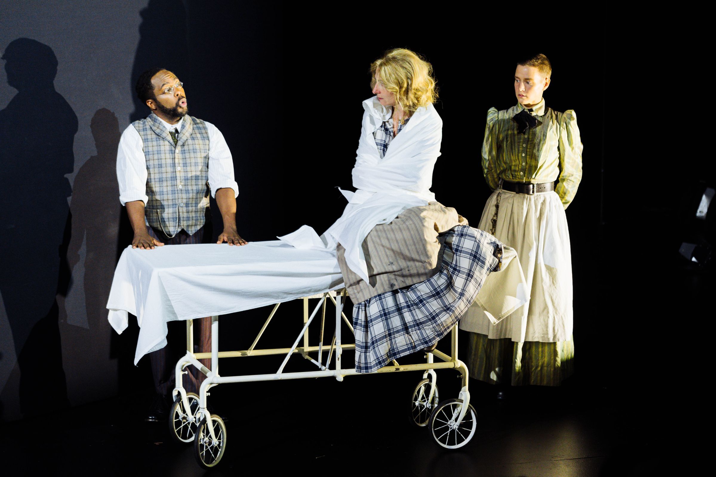 Will Liverman (Dr Josiah Blackwell), Kiera Duffy (Nellie) and Lauren Pearl (Matron) &copy; Dominic M Mercier