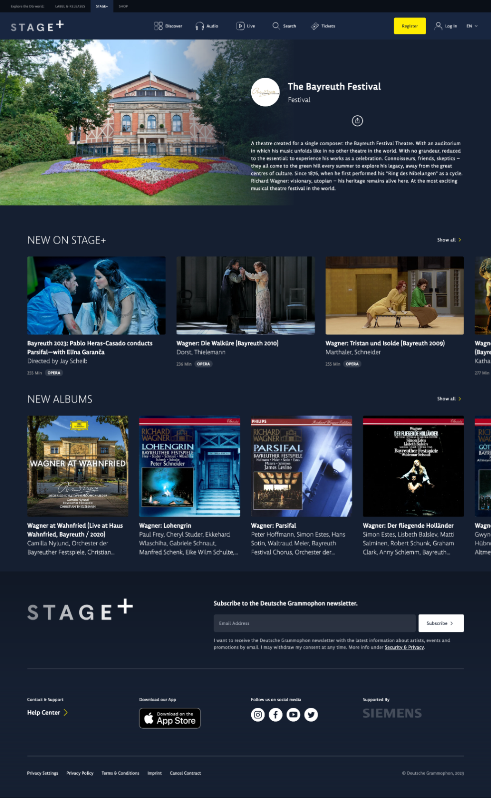 Bayreuther Festspiele auf STAGE+ &copy; STAGE+ | Deutsche Grammophon