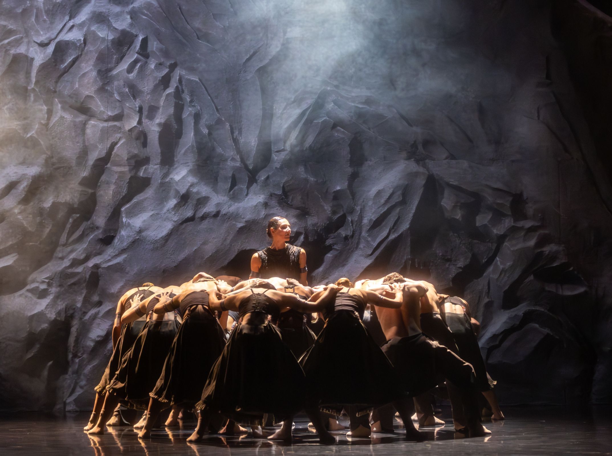 Principal Marge Hendrick (centre) in Dickson Mbi's <i>Twice-Born</i> &copy; Andy Ross