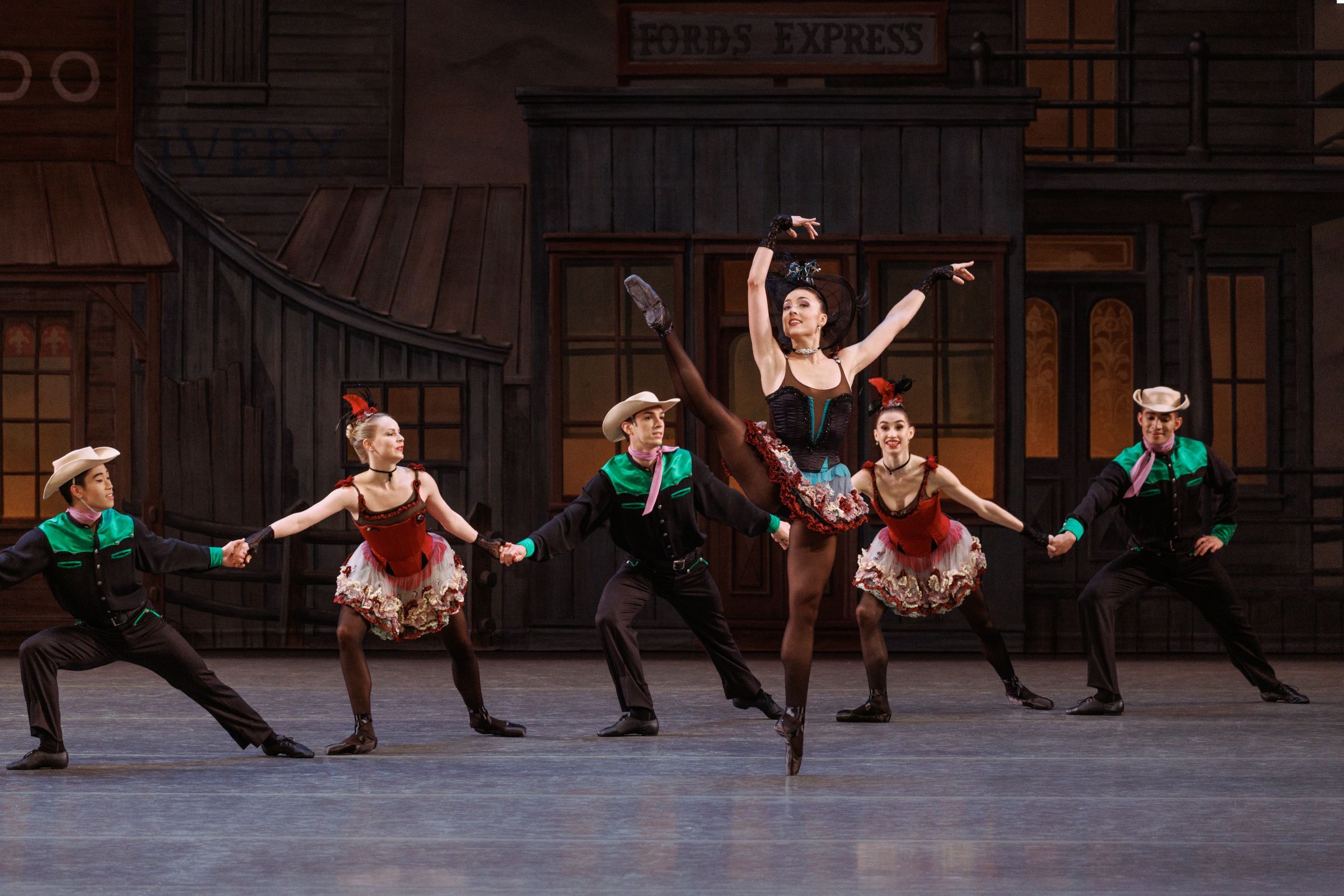 Emily Kikta and New York City Ballet in George Balanchine's <i>Western Symphony</i> &copy; Erin Baiano
