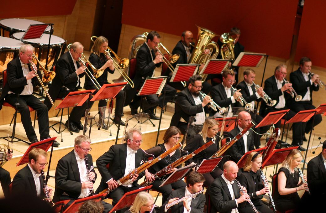 The Philharmonia brass and woodwinds at the Anvil &copy; Philharmonia