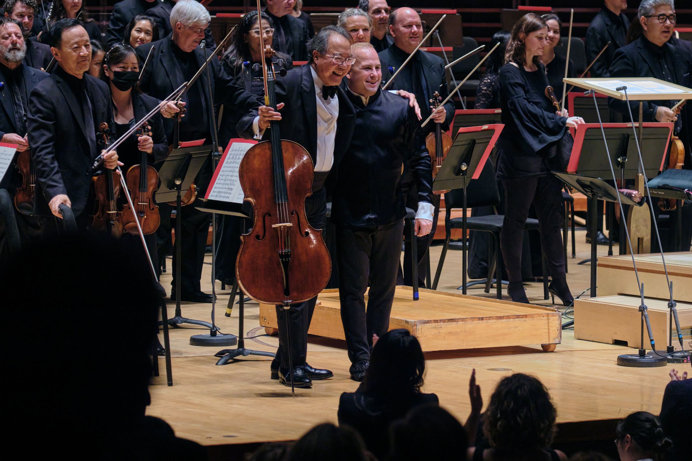 Yo-Yo Ma, Yannick Nézet-Séguin and the Philadelphia Orchestra &copy; Jeff Fusco