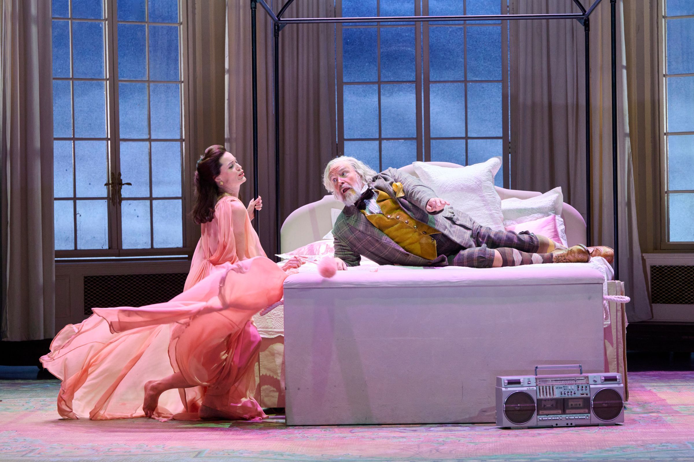 Kate Royal (Alice) and Henry Waddington (Falstaff) &copy; Richard Hubert Smith