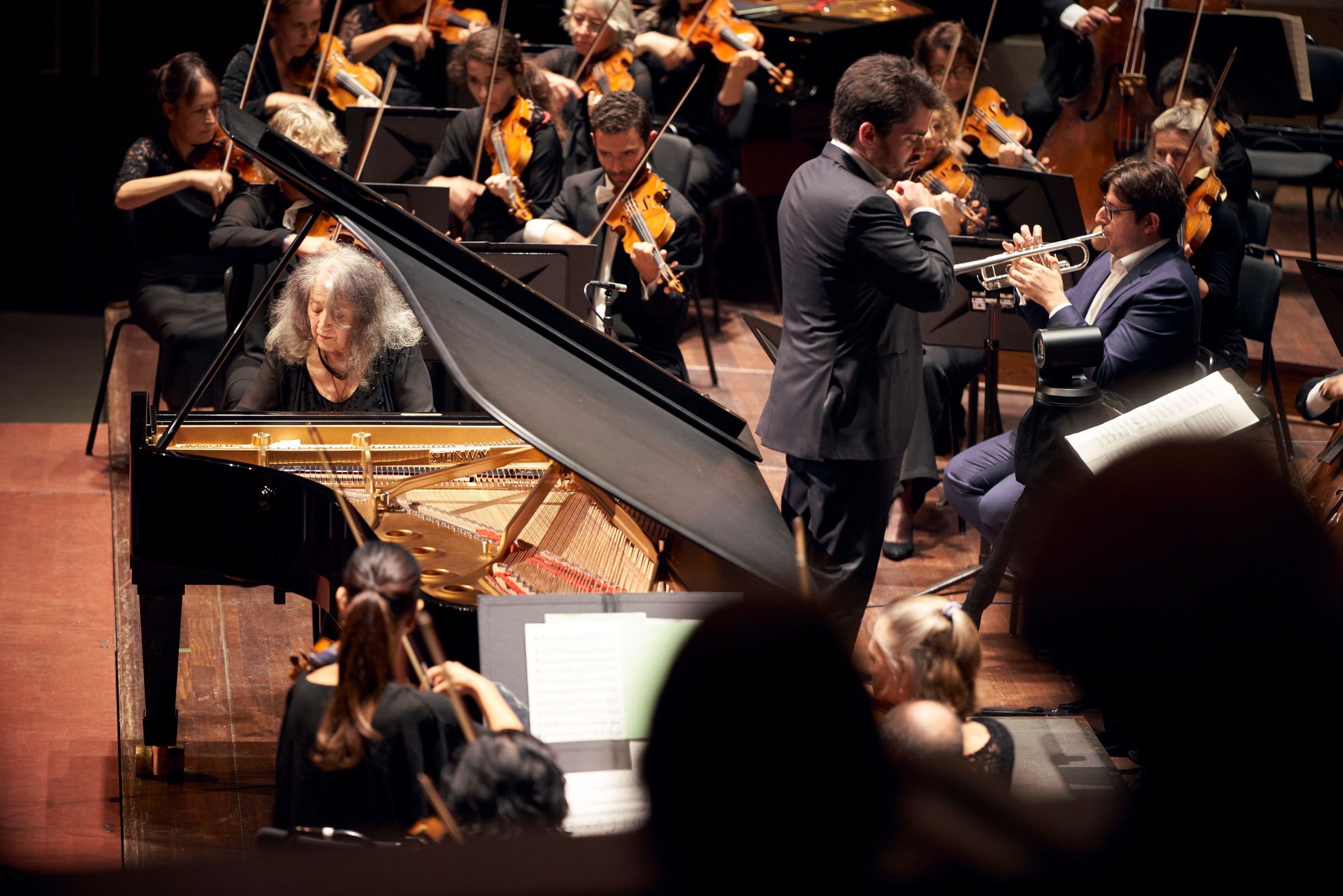 Martha Argerich, Lahav Shani, Alex Elia and the Rotterdam Philharmonic &copy; Harold de Smet