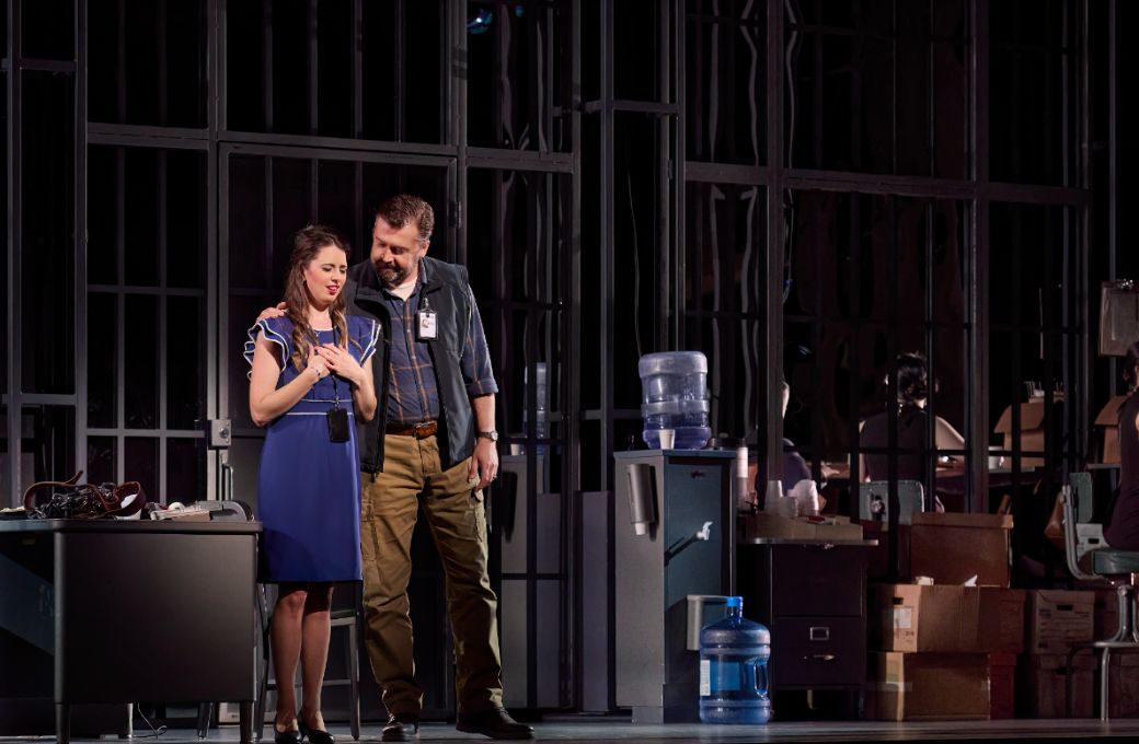 Anna-Sophie Neher (Marzelline) and Dimitry Ivashchenko (Rocco) &copy; Michael Cooper