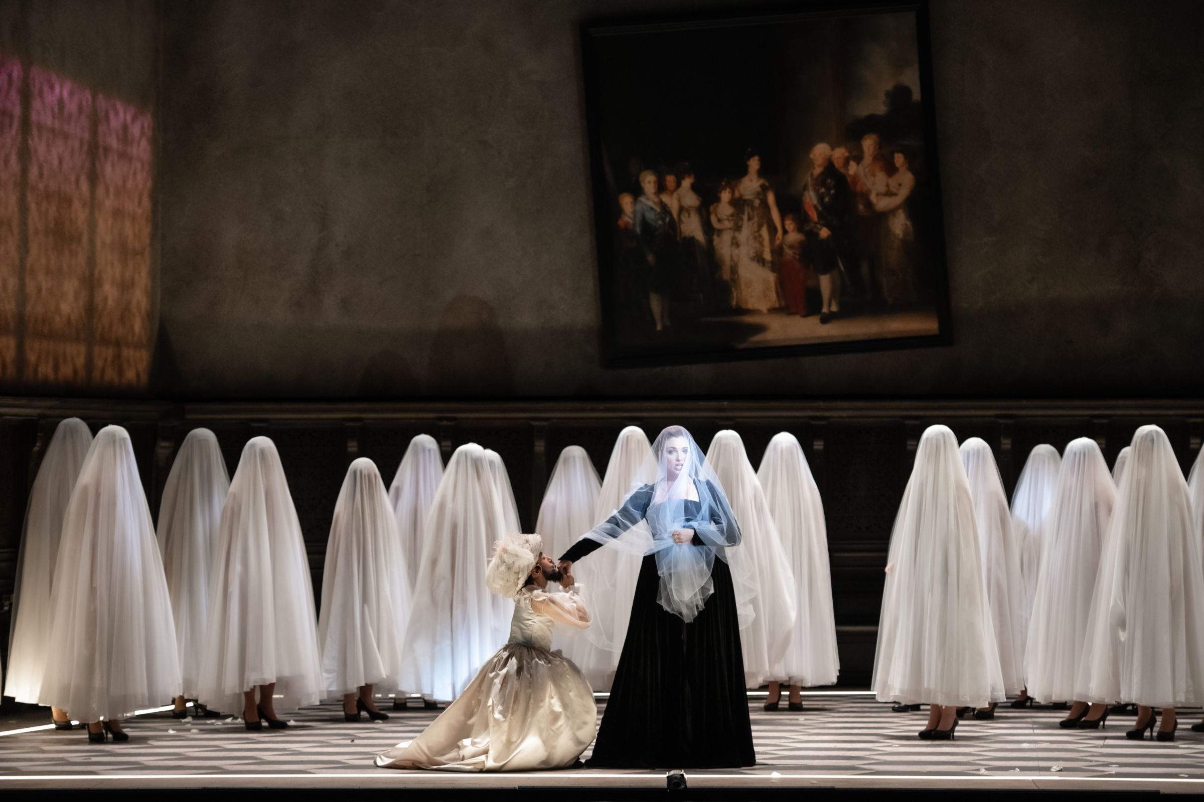 Gómez Bohórquez (Jester) and Ester Pavlů (Eboli) &copy; Kristaps Kalns | Latvian National Opera