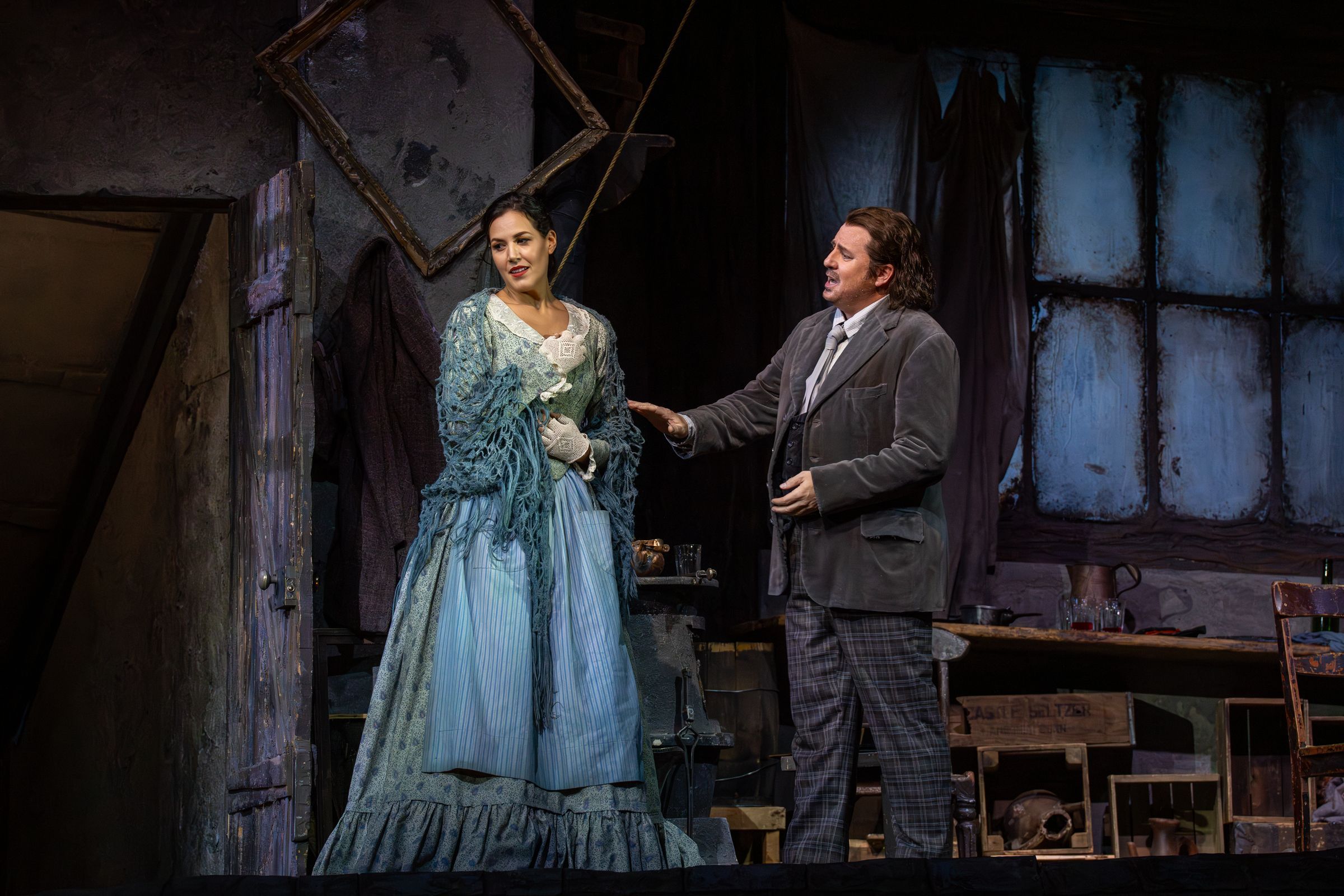 Federica Lombardi (Mimì) and Matthew Polenzani (Rodolfo) &copy; Richard Termine | Met Opera