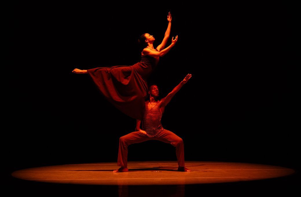 Ailey 2's Kali Marie Oliver and Andrew Bryant in <i>Revelations</i> &copy; Nir Arieli