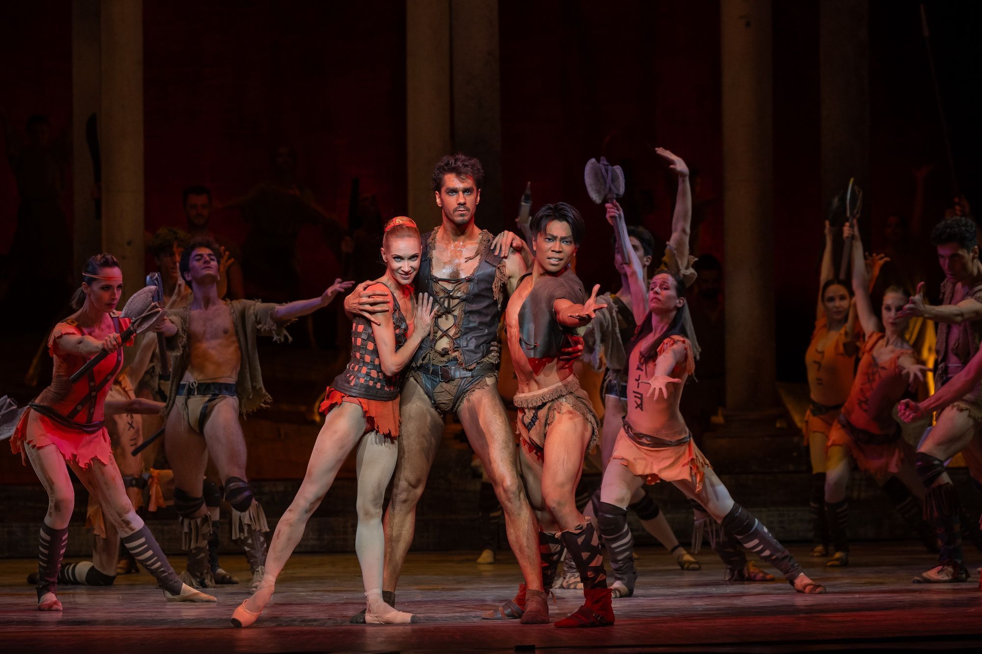 Tatyjana Melnyik, Gergely Leblanc and Motomi Kiyota in László Seregi's <i>Spartacus</i> &copy; Attila Nagy