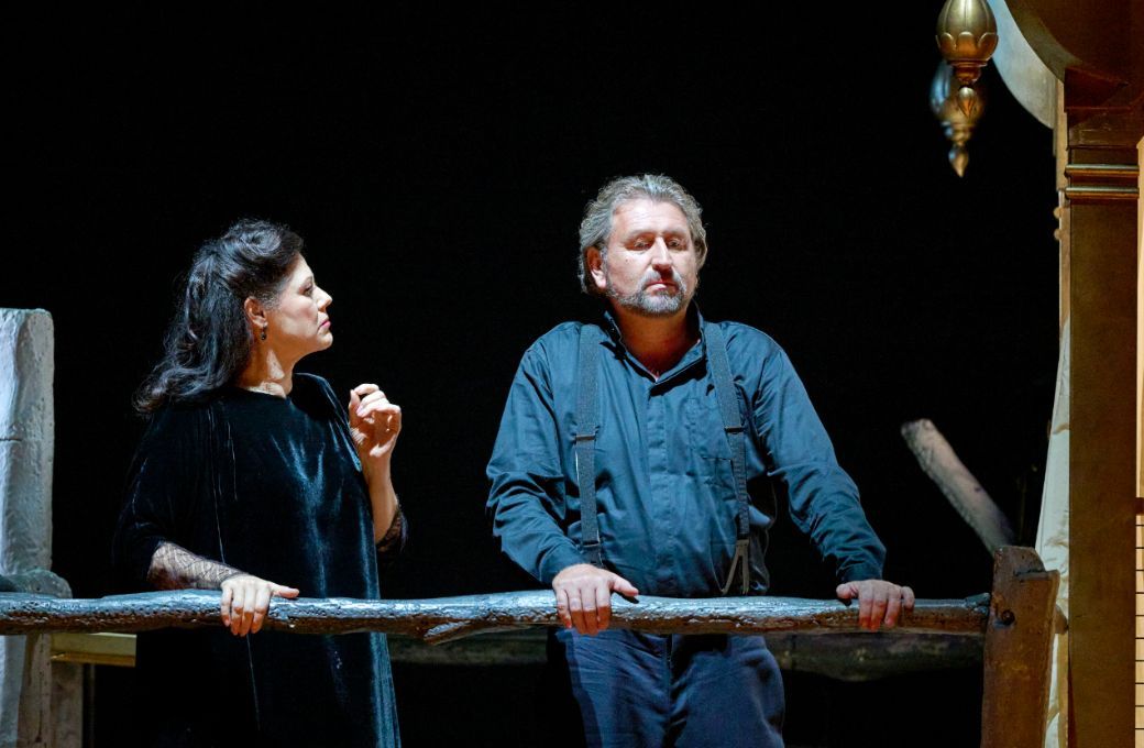 Tanja Ariane Baumgartner (Nurse) and Andreas Schager (Emperor) &copy; Wiener Staatsoper | Michael P&ouml;hn