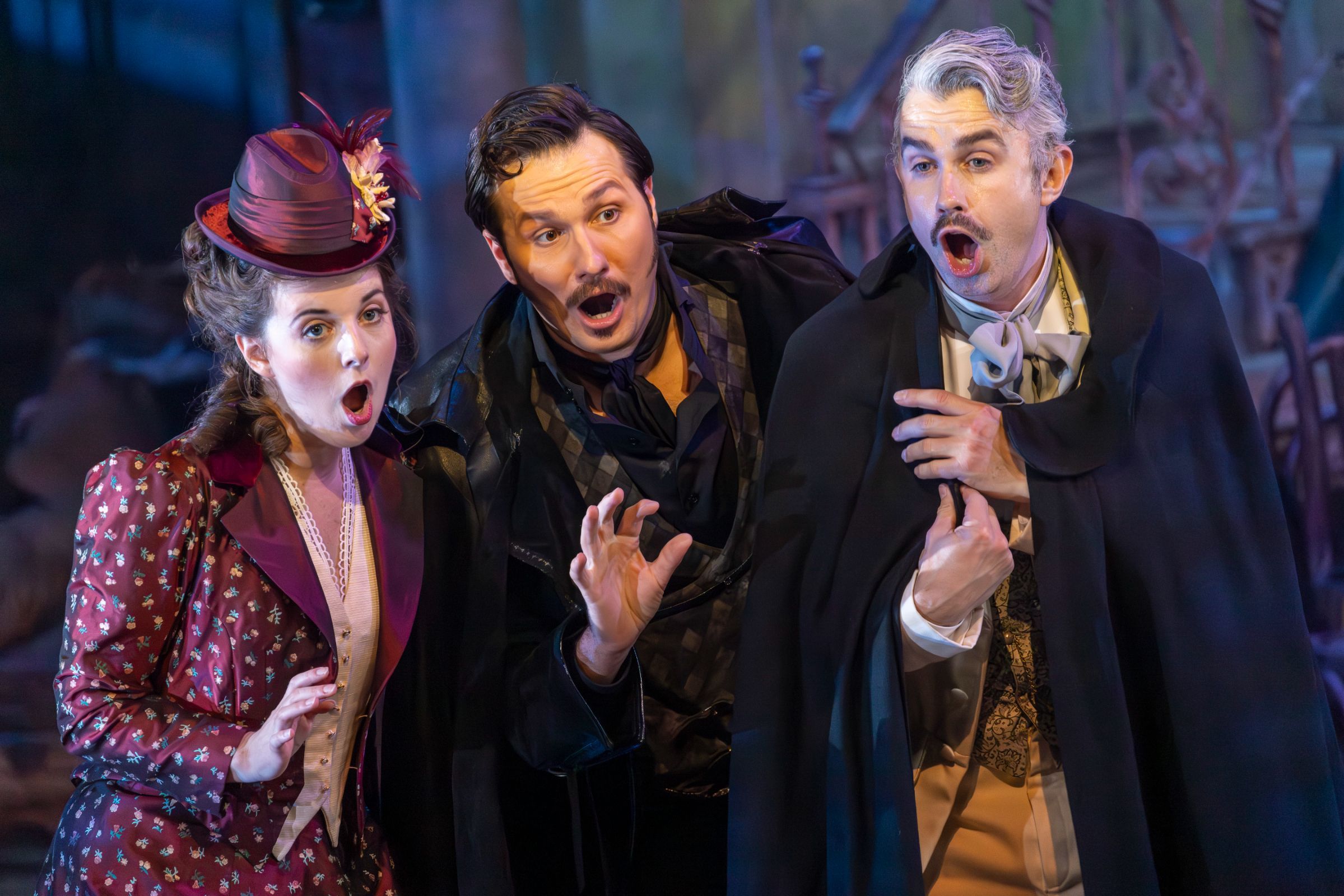 Simone McIntosh (Rosina), Samuel Dale Johnson (Figaro) and Anthony Gregory (Almaviva) &copy; James Glossop
