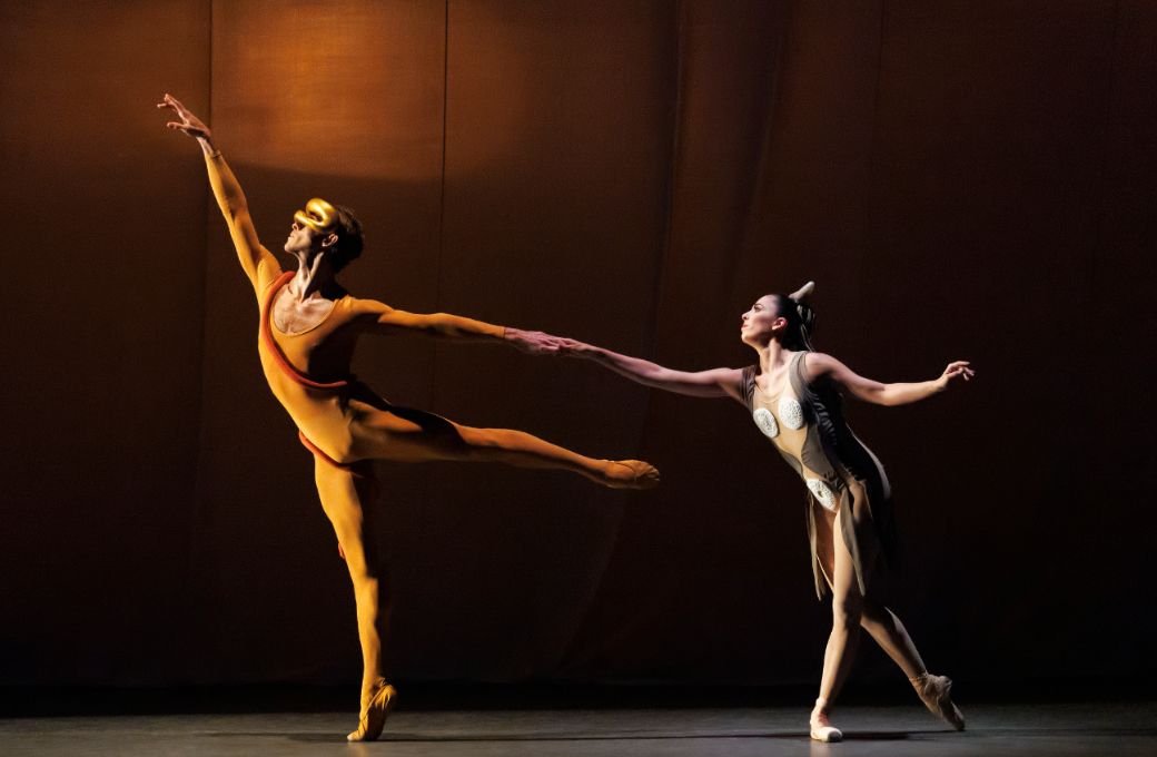 Adrian Danchig-Waring as Orpheus and Brittany Pollack as Eurydice in Balanchine's <i>Orpheus</i> &copy; Erin Baiano