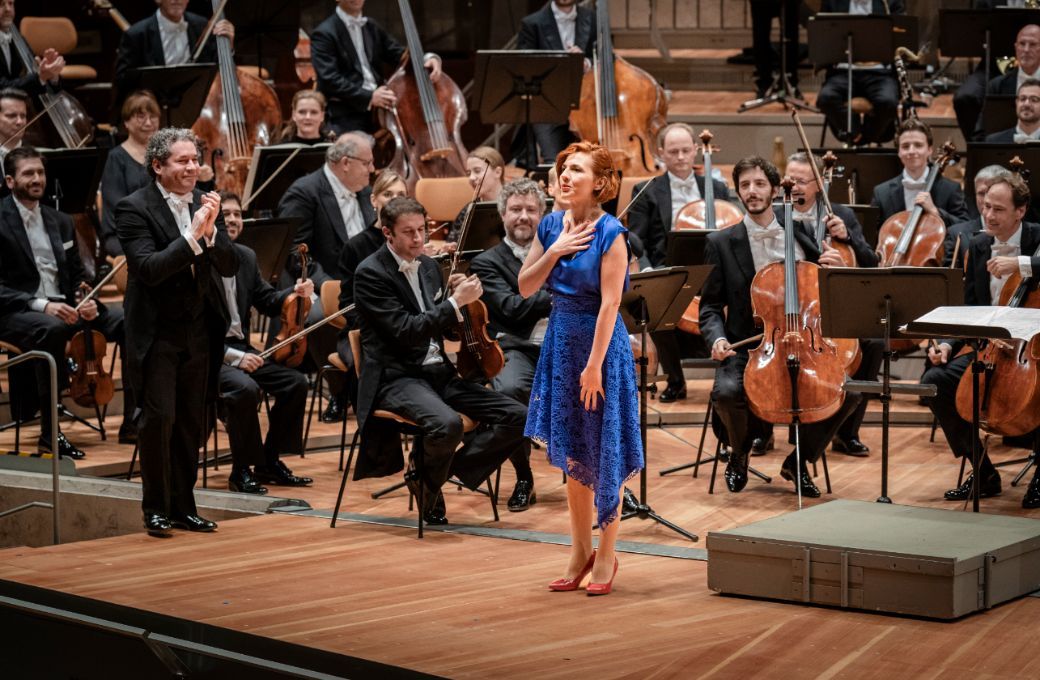 Gustavo Dudamel, Milica Djordjević and the Berliner Philharmoniker &copy; Stephan Rabold