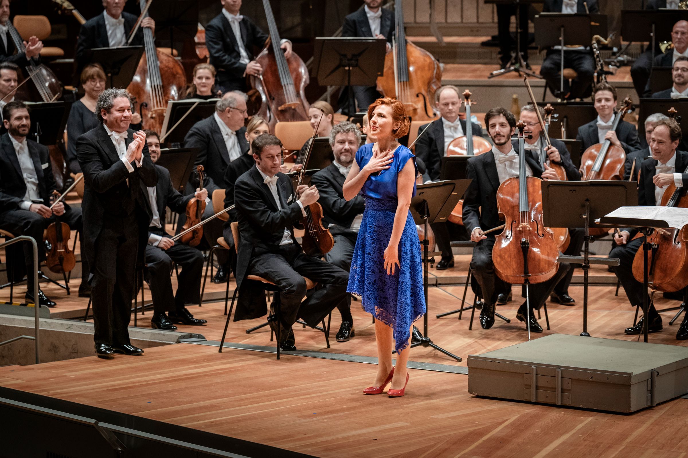 Gustavo Dudamel, Milica Djordjević and the Berliner Philharmoniker &copy; Stephan Rabold