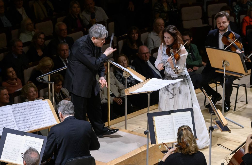 Sir Antonio Pappano y Patricia Kopatchinskaja en el Auditorio Nacional &copy; Rafa Mart&iacute;n | Iberm&uacute;sica