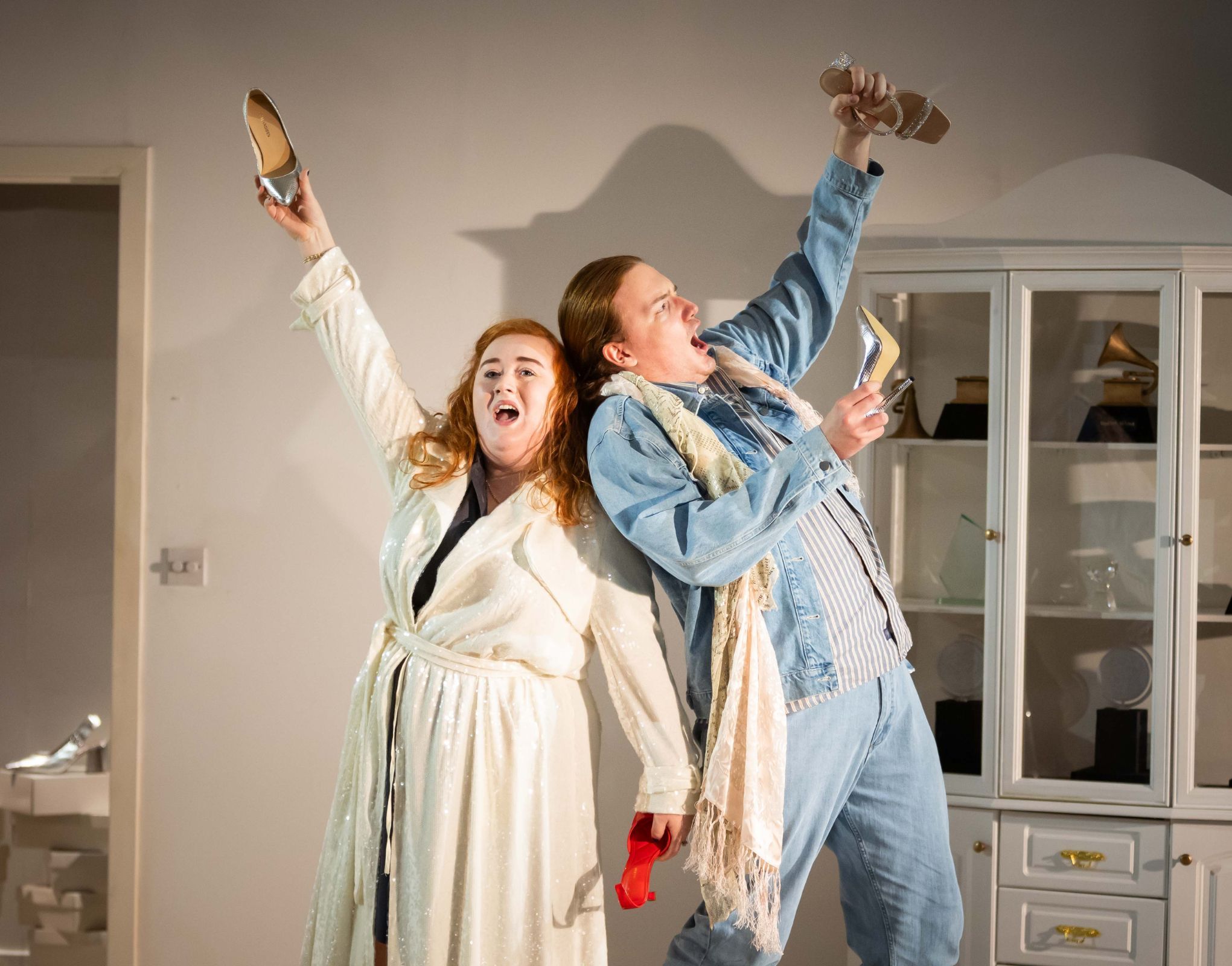 Rosie Lavery (Beatrice), Paweł Piotrowski (Charlie) in <i>Three Decembers</i> © Robbie McFadzean | RCS