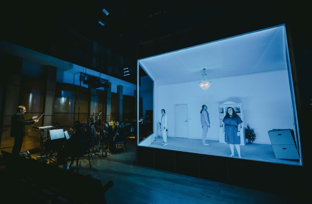 <i>Three Decembers</i>: Rosie Lavery, Flora Birkbeck, Pawel Piotrowski, William Cole (conductor) © Robbie McFadzean | RCS