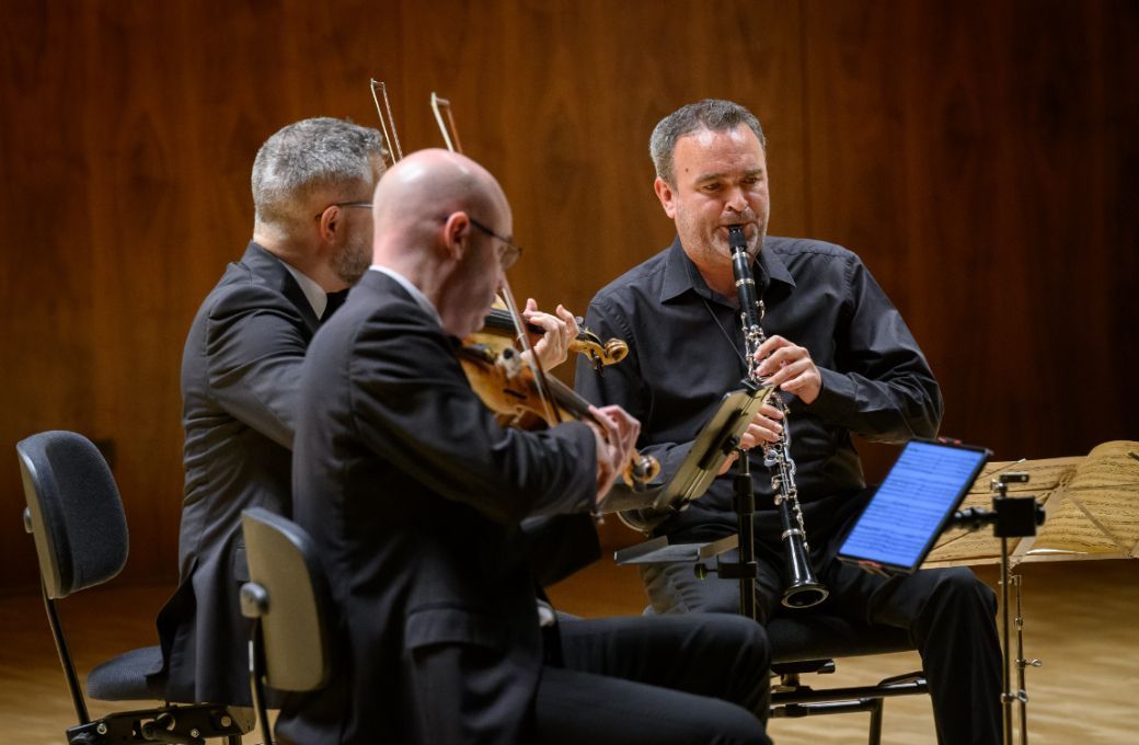 J&ouml;rg Widmann y el Cuarteto Quiroga &copy; Rafa Mart&iacute;n | CNDM (Centro Nacional de Difusi&oacute;n Musical)