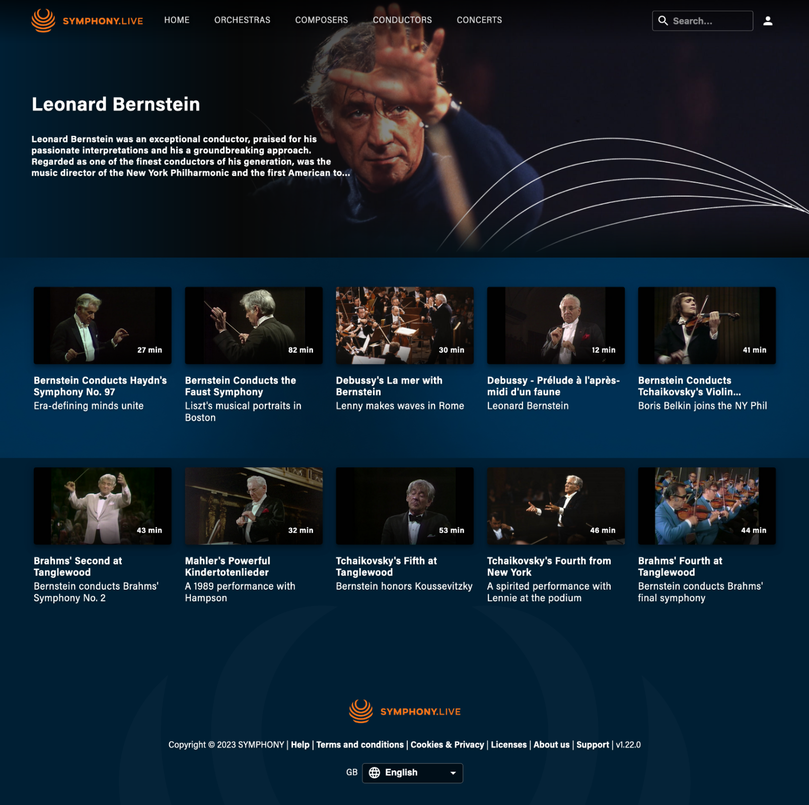 Leonard Bernstein on Symphony.live © Symphony Media
