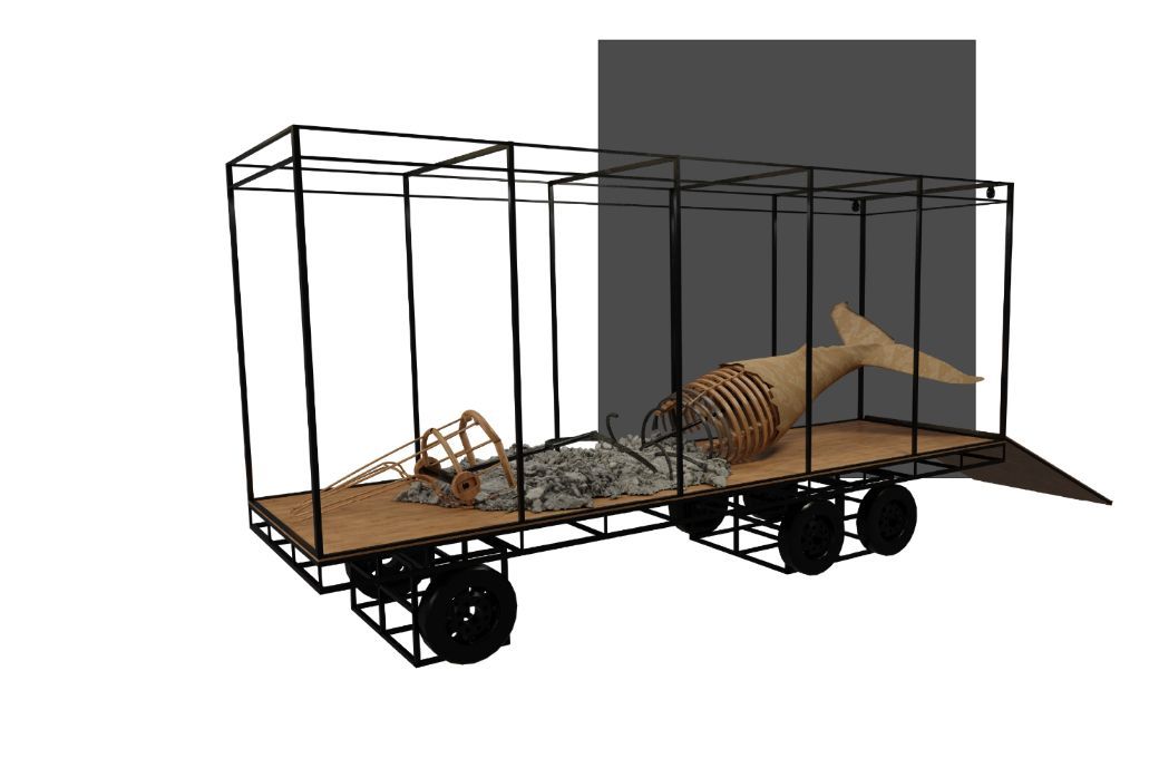 Design for the travelling, decayed whale © Hungarian State Opera