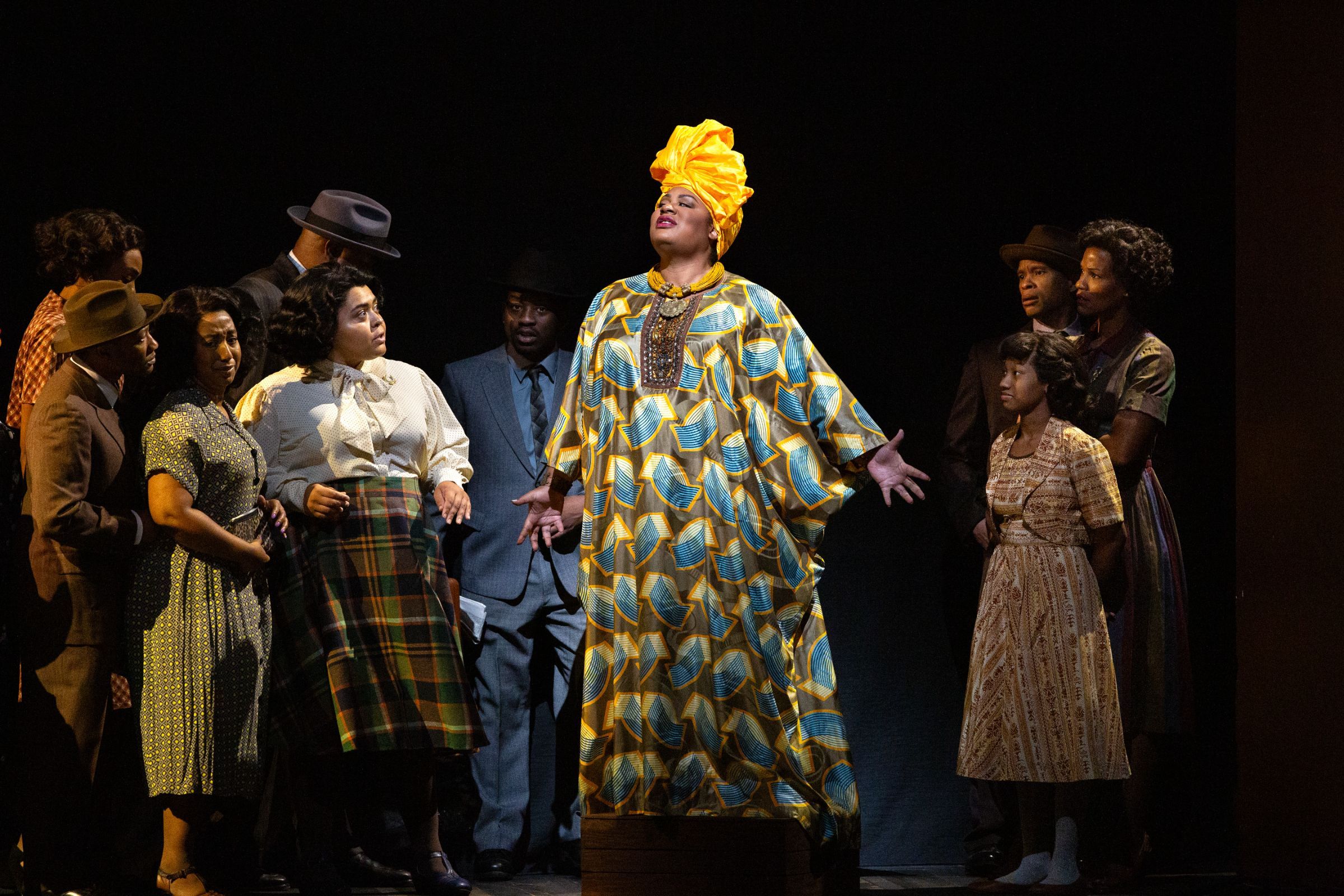 Victor Ryan Robertson (Street) and Bryce Christian Thompson (Young Malcolm) &copy; Marty Sohl | Met Opera