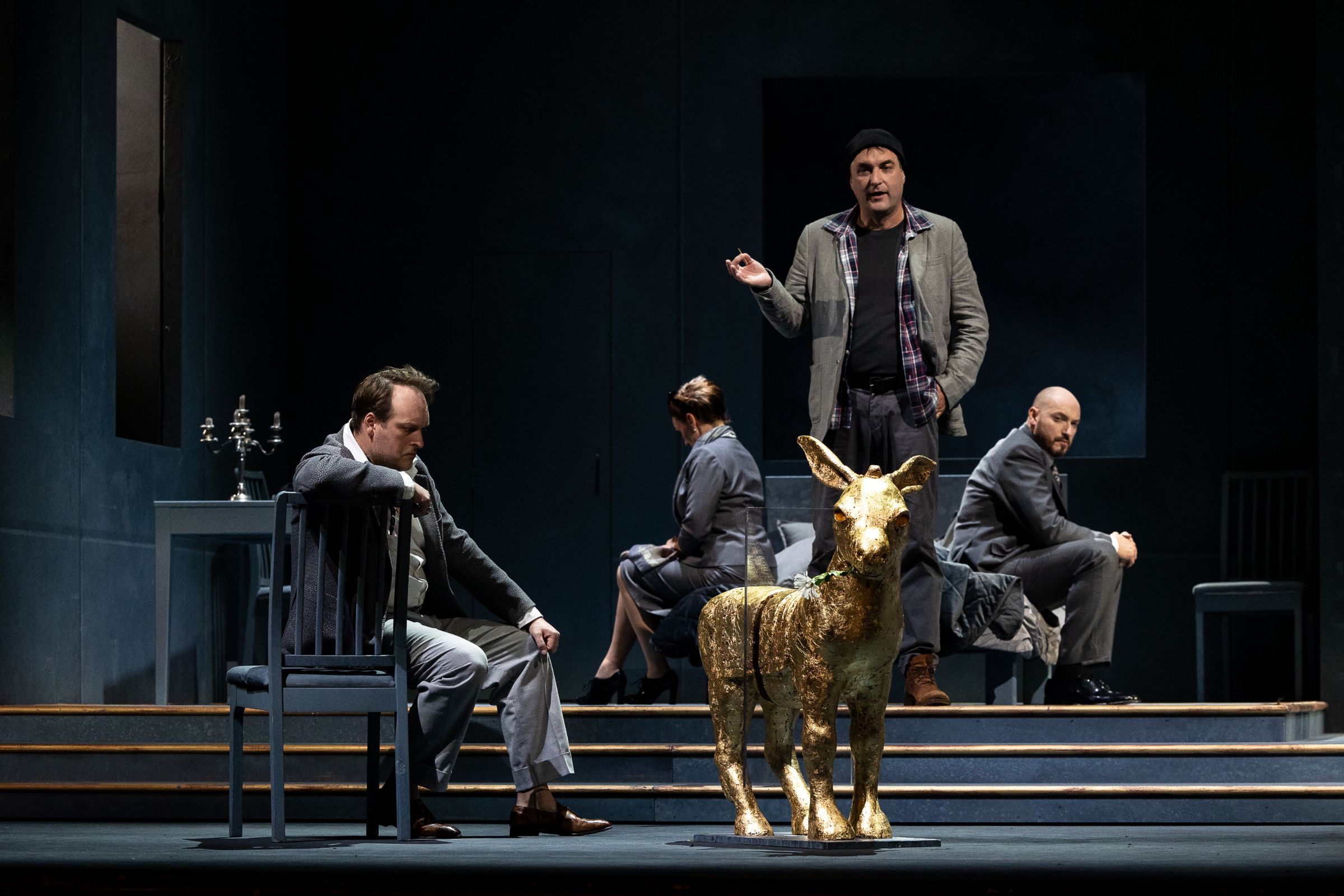 Martin Šrejma (Gherardo), Jana Šrejma Kačírková, Svatopluk Sem (Gianni Schicchi), Jiří Hájek &copy; Zdeněk Sokol